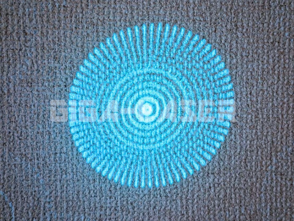 別売りレンズアダプタ装着での照射パターンD